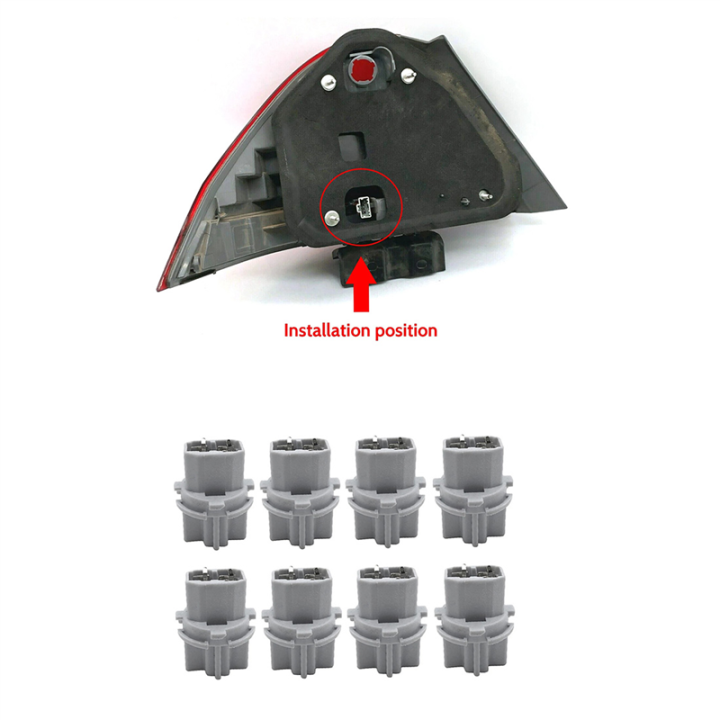 โคมไฟท้ายสำหรับเบรกซ็อกเก็ต-t20ในรถ33515-s50-003-8ชิ้นฮอนด้าแอคิวราสอดคล้อง-t20w-พลเมืองไฟท้ายช่องใส่หลอดไฟ