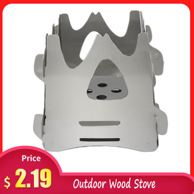 Portable Outdoor Wood Stove Mini Detachable Stainless Steel Picnic Cookstove Picnic Stovve Quick Install Cookware Wood Stove