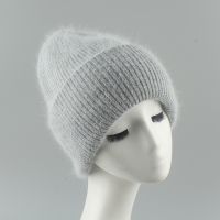 【YD】 2023 New Luxury Real Fur Hat Fashion Warm Knitted Bonnet Soft Skullies Cap