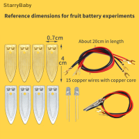 StarryBaby ของเล่นเพื่อการศึกษาสำหรับเด็กการทดลองวิทยาศาสตร์ไฟฟ้าแบบปลั๊กใส่มันฝรั่งผลไม้ผลิตพลังงานชีววิทยา