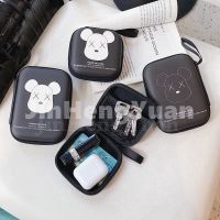 .Suitable For Violent Bear Pattern Headphone Storage Box Data Cable Charger Cosmetic Portable Cartoon Cute Wallet