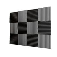 12 Pcs Acoustic Foam Board,Studio Wedge Tile,Acoustic Foam Soundproof Pyramid Studio Treatment Wall Panel,2.5X30X30cm