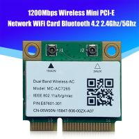 【✔In stock】 baijiangyong 1200Mbps Mu-Ac7265 Wifi Dual Band ไร้สายครึ่ง Mini Pci-E การ์ด Wifi เครือข่ายบลูทูธ4.2 802.11a /B/g/n/ac 2.4 Ghz/ 5Ghz