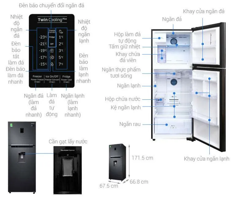 Tủ lạnh Samsung Side by Side RS62R5001M9/SV - Điện máy Đông SaPa