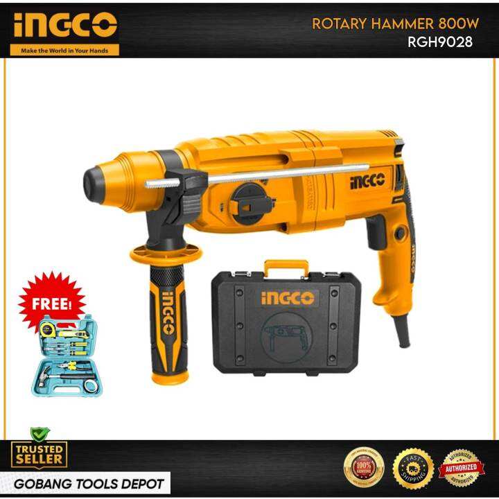 Ingco Rotary Hammer Chipping Gun Drill Sds Plus System 800w Rgh9028