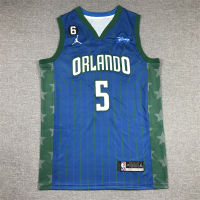 ขายร้อนผู้ชาย2022-23 Orlando Magic Paolo Banchero Statement Edition Swingman Jersey - Blue