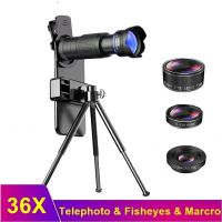 Tongdaytech 36X Mobile Phone Lens 4K HD Fish Eyes Zoom Portable Camera Macro Lenses For Phone Lens Iphone 12 11 X Samsung Xiaomi