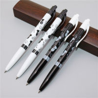【✔In stock】 hou20683 ปากกาปากกาลูกลื่นแมวสีขาวดำน่ารัก0.7มม. ปากกาเครื่องเขียนสีฟ้าสำหรับเด็กอุปกรณ์การเรียนออฟฟิศ Estojo Escolar 4ชิ้น