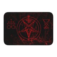 Baphomet Leviathan Cross Front Door Floor Entrance Mats Indoor Devil Satanic Kitchen Bath Doormat Garage Carpet Rug