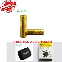 Vapcell T28 INR18650 2800mAh 2ก้อน ของแท้ ฟรีกระเป๋าใส่ถ่านและเครื่องชาร์จ HR189C