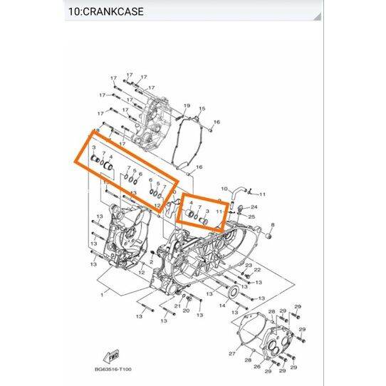 Xmax Engine Support Set Yamaha Genuine Parts Lazada Ph