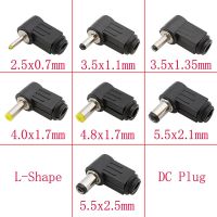 【YF】 5Pcs DC Power Male Plug Connector 2.5x0.7/3.5x1.1/3.5x1.35/4.0x1.7/4.8x1.7/5.5x2.1/5.5x2.5mm Right Angle L Shpae Plugs