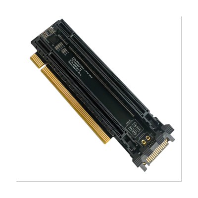 PCI-E 4.0 X16 1 to 2 Expansion Card Gen4 Split Card PCIe-Bifurcation X16 to X8X8 with 20mm Spaced Slots CPU4P