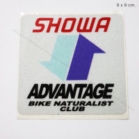 สติ๊กเกอร์ sticker สะท้อนแสง วิบวับ ลาย โชว่า SHOWA ADVANTAGE BIKE NATURALIST CLUB ขนาด 9 x 9 cm.