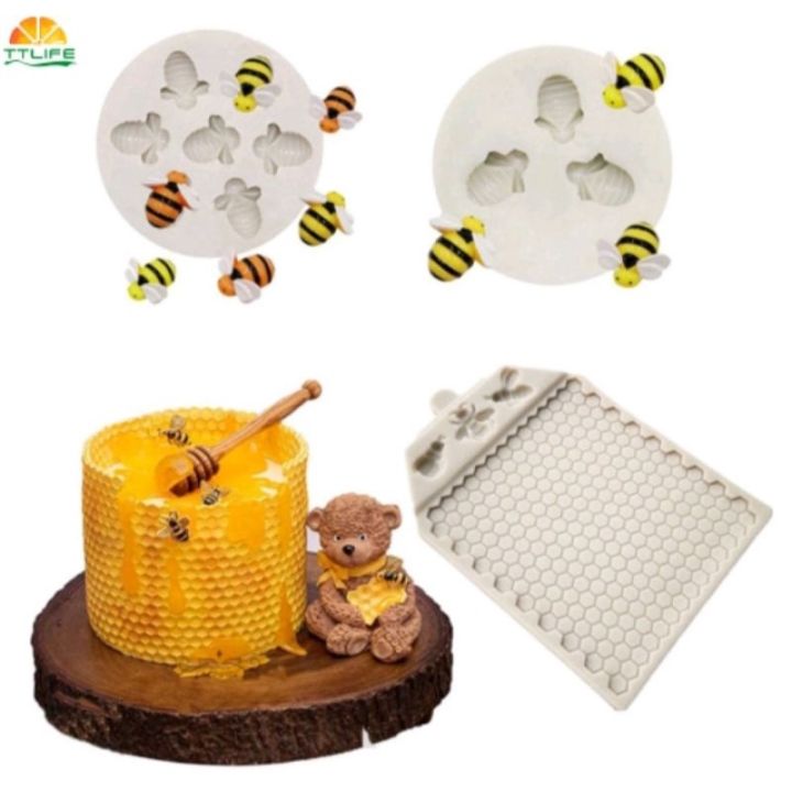 พิมพ์ซิลิโคน-ผึ้ง-4-แบบ-และ-รังผึ้ง
