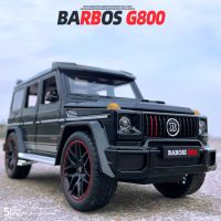 1:18 Mercedes Benz BRABUS รุ่นโลหะผสมหล่อขึ้นรูป G800ไฟเสียงรถยนต์ดึงถอยหลังพร้อมของขวัญสำหรับเด็กเก็บสเปรย์