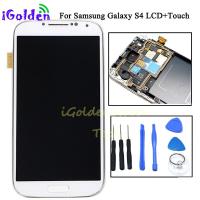 OEM LCD ดั้งเดิมเหมาะสำหรับ Samsung S4 I337 I9500 I9505 I545 M919หน้าจอ Lcd ดิจิไทเซอร์พร้อมกรอบโทรศัพท์มือถือ AAA + เครื่องมือ