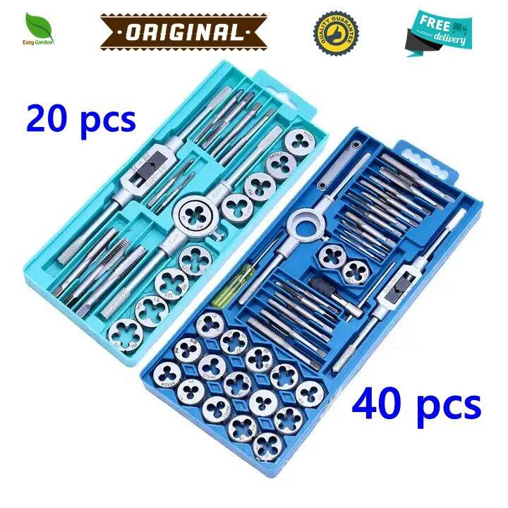 20/40pcs Threader Tools set Premium Tap and Die set Screw Thread Tools Adjustable Taps Dies
