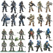Assembled Joints Movable Soldiers Military Model Building Blocks