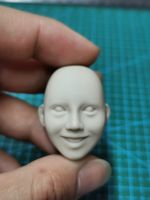 16 Scale Lovely Smile Girl Unpainted Head Model สำหรับ12Body DIY