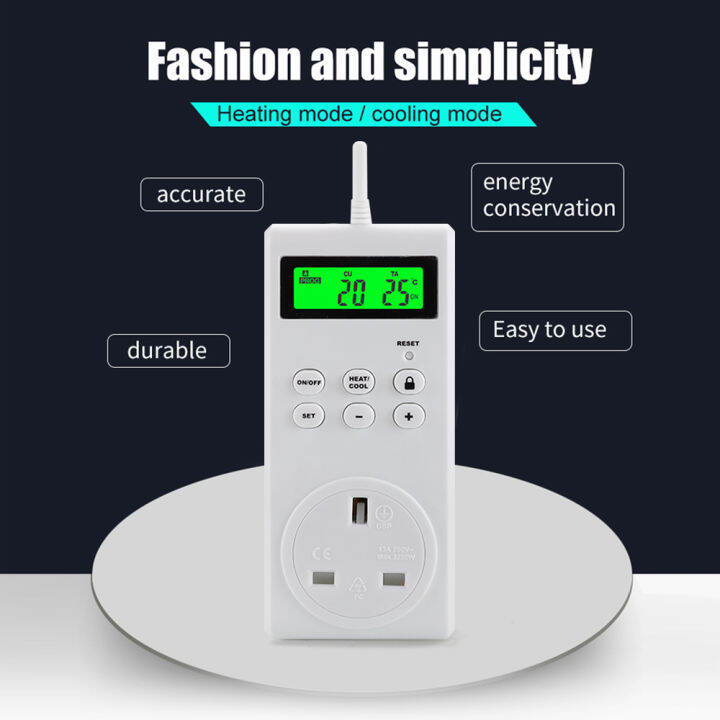 Plugin Thermostat Programmable Wireless Temperature Controlled Outlet