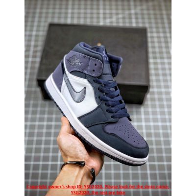 [HOT] ✅Original NK* Ar J0dn 1 Mid Sanded- Purple Toe Basketball Shoes Skateboard Shoes{Free Shipping}
