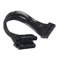 【Worth-Buy】 The Auto Zone 20 + 4pin Dual PSU ATX Power Supply ADAPTER Cable Connector สำหรับ Mining ND998 30ซม.