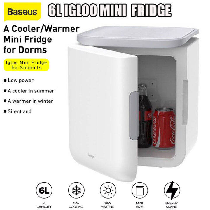 BASEUS Igloo Mini Fridge Cooler and Warmer Refrigerator Dorm/Home Use