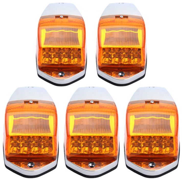 5x-led-amber-cab-roof-top-clearance-marker-running-light-for-kenworth-peterbilt-mack