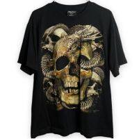 Rock Chang Skull &amp; Dragon Bones Double Sided Graphic Tee