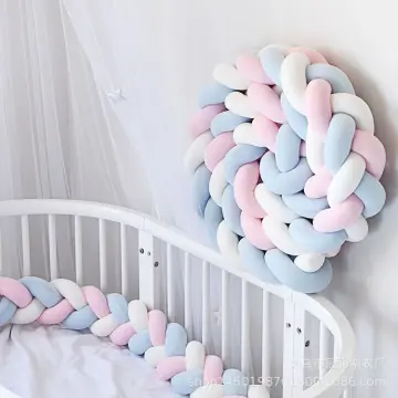 Newborn Bed Bumper Knot Infant Room Decor Baby Crib Long Knotted Braid  Pillow – Baby On The Way