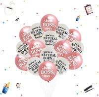 JOYMEMO Happy Boss S Day บอลลูนสำหรับผู้หญิงที่ดีที่สุด Boss Ever Office Party ตกแต่งสีขาวและ Rose Gold ที่ดีที่สุด Boss Ever บอลลูนสำหรับ Happy Boss S Day Theme Party อุปกรณ์ตกแต่งในร่ม