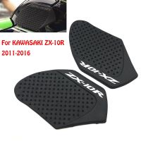 ♈♦สำหรับ KAWASAKI Ninja ZX-10R ZX10R 2011-2015ถังสติกเกอร์ติดกันลื่นรถจักรยานยนต์อุปกรณ์ป้องกันที่ยึดเข่าด้านแผ่นกันกระแทก