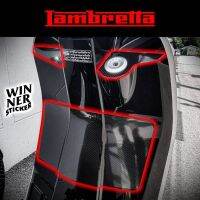 Lambretta กันรอยเก๊ะหน้า-กรอบกุญแจ เคฟล่า/ใส/ดำ