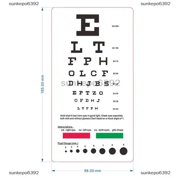 EYE CHART Print Classic Snellen Vintage Look 