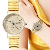 Fashion Simple Numbers Womens Quartz Watch Casual Stainless Steel Stretch Buckleless Strap Lady Gift Clock Wristwatches