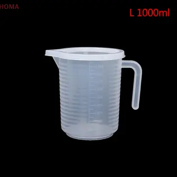 1PCS Clear Glass Liquid Measuring Cup With Large Handle - Large Print  Measurements for Baking, Cooking,Pouring Liquid