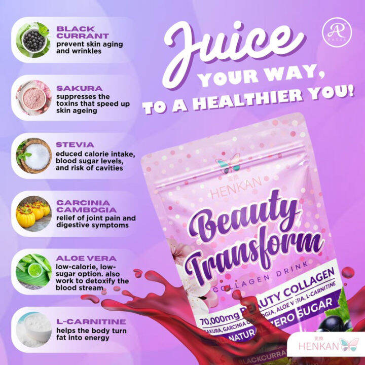 HOT EQI95 HENKAN Collagen Drink (10 Sachets per box) Perfect for Fresh