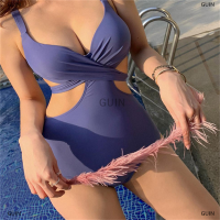 GUIN ชุดว่ายน้ำบิกินี่ underwire Skinny one-piece ตัดออกเซ็กซี่บิกินี่ชุดเครื่องแต่งกายหญิง