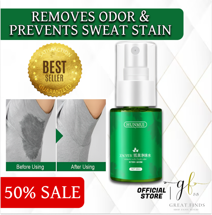 HUNMUI Underarm AntiPerspirant Spray (30ml) All natural with Lemon