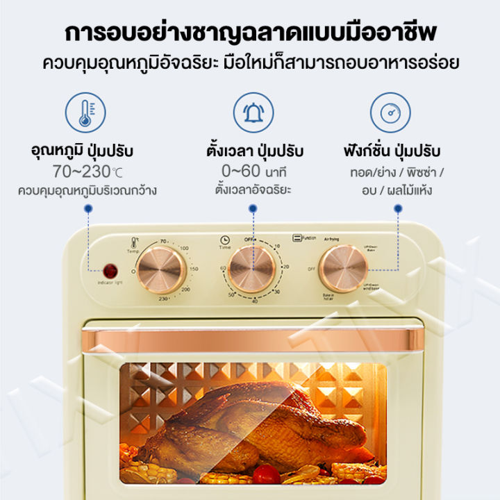 หม้อทอดไร้น้ำมันเกาหลี-ความจุ-15l-รุ่น-hx-15a-พลังสูง-1300w-air-fryer-oven-2-in-1-หม้อทอดไร้น้ำมันมัลติฟังก์ชั่น-เตาอบ-หม้ออบไร้นำมัน-หม้อทอดไรนำมัน