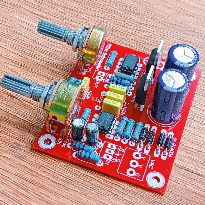kit low filter subwoofer crossover aktif pcb fiber LPF suply ct IC