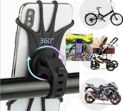 【cw】Silicone Bike Phone Holder 360° Rotatable Stable Electric Bicycle Navigation cket Cycling Accessories ！