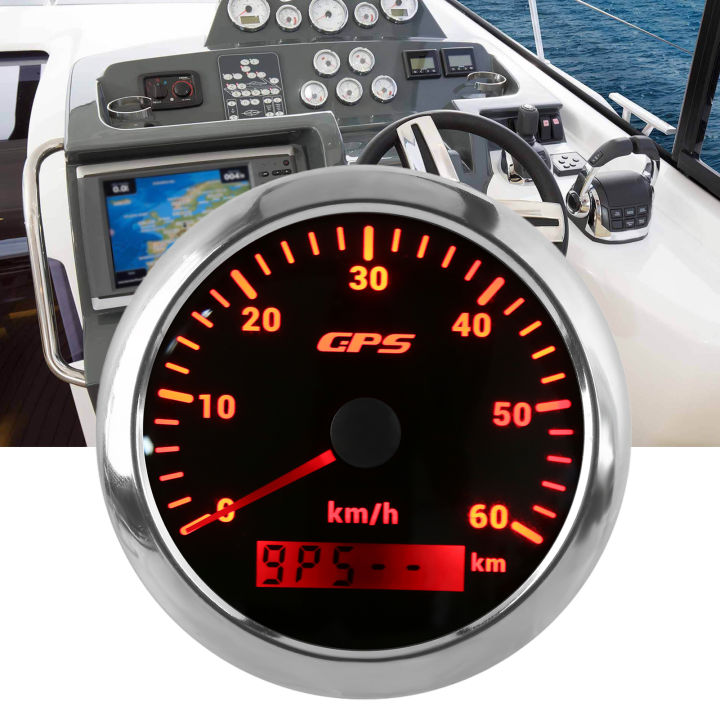 ความเร็วอมิเตอร์สำหรับรถยนต์กันหมอกมาตรวัดความเร็วด้วย-gps-85มม-สำหรับ-rvs-สำหรับเรือ