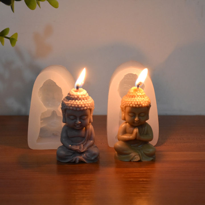 amitabha-candle-handmade-decoration-mold-silicone-molds-little-buddha