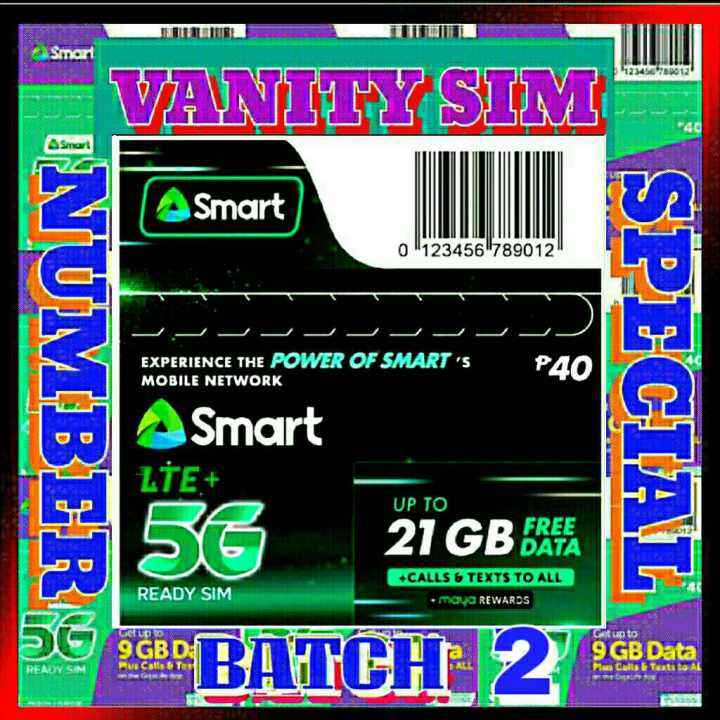 SMART Sim Card 5G Vanity SPECIAL NUMBER (Batch 2) Expiration 2025