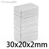 2/5/10/20/30/50PCS 30X20X2mm Quadrate Rare Earth Neodymium Magnet 30x20x2 Block Permanent Magnet 30x20x2 Strong Powerful Magnets