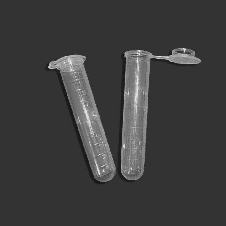 yf-๑-100pcs-10ml-for-laboratory-sample-specimen-school-stationery-test-tube-centrifuge-tubes-vial-cap