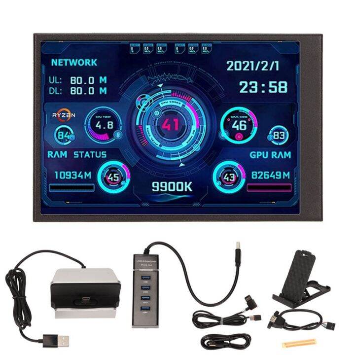 3.5 Inch IPS USB Mini Screen,AIDA64 Computer CPU RAM HDD Data Monitor