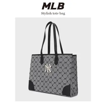 MLB Big Dia Monogram Jacquard Small Tote Bag NY Yankees Black